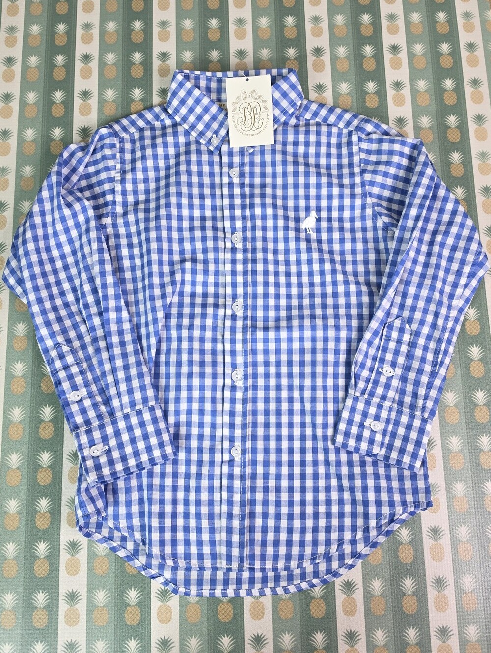 TBBC Dean's List Blue Gingham Button-Down Shirt